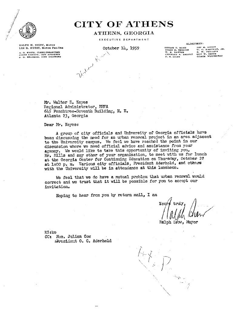 Urban Renewal Correspondence